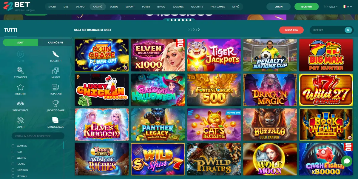22Bet Casino Giochi